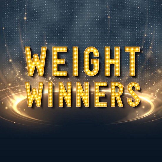 Weight Winners Schriftzug als Lichterkette
