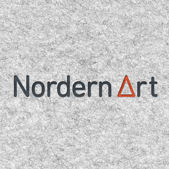 Grau orangenes Nordern Art Logo