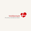 Visitdenmark Logo mit Slogan und rotem Herz