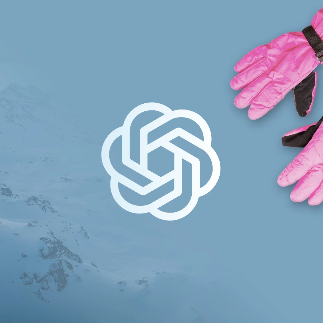 hochzwei_seeka_teaser_04.jpg Graublaue Grafik mit pinken Ski-Handschuhen und dem Open AI Logo