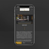 Smartphone zeigt Website des Hotel Conventgarten über Bar Nok vor grauem Hintergrund