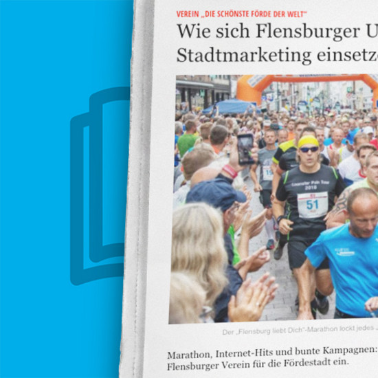 Anschnitt eines Zeitungsartikels über den Flensburg-Marathon
