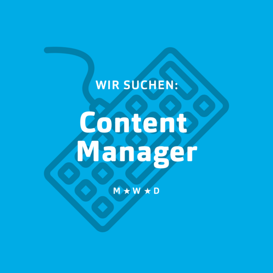 Blaue Kachel für Content Manager
