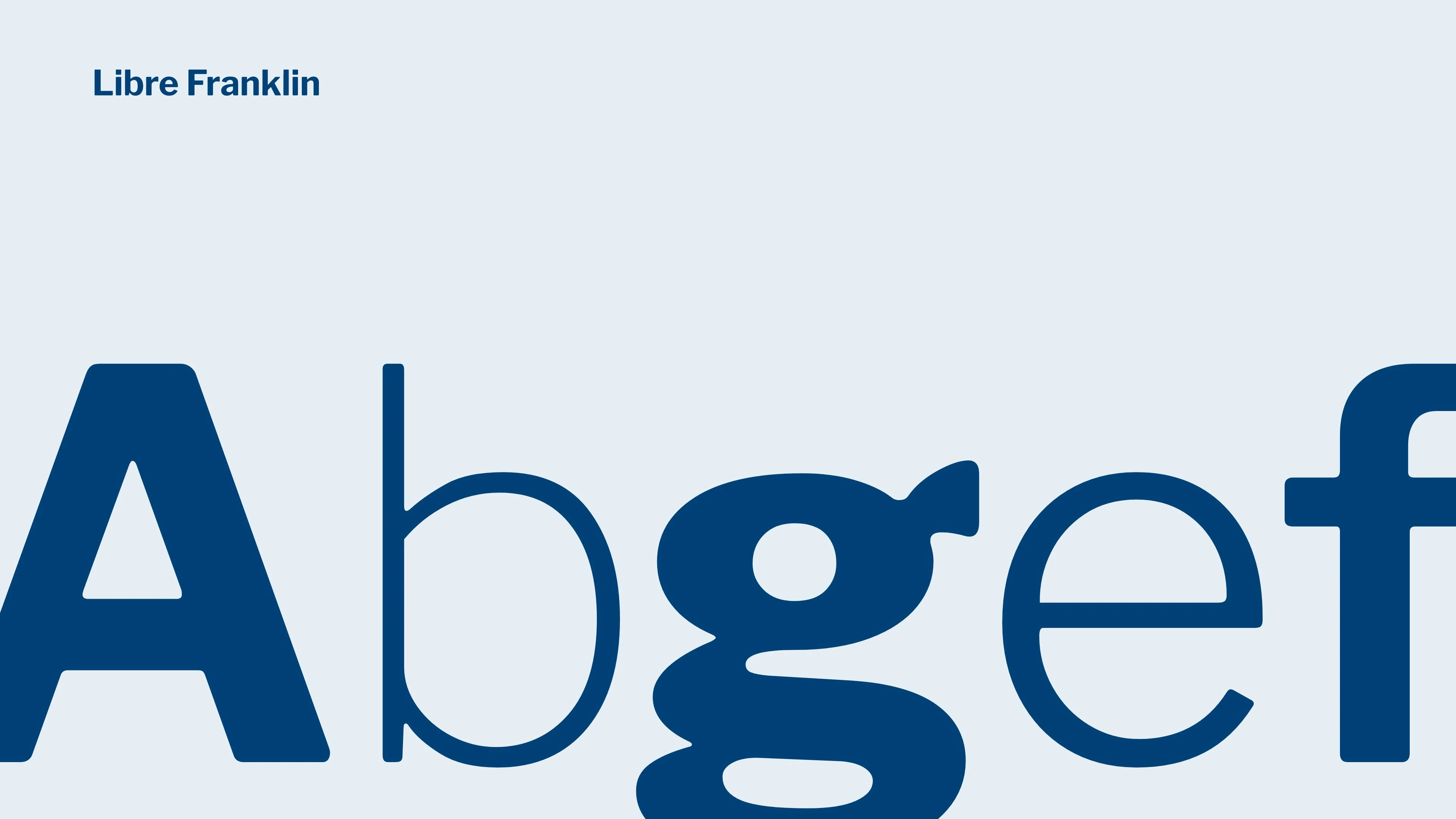 Typografie der neuen Website in Blautönen