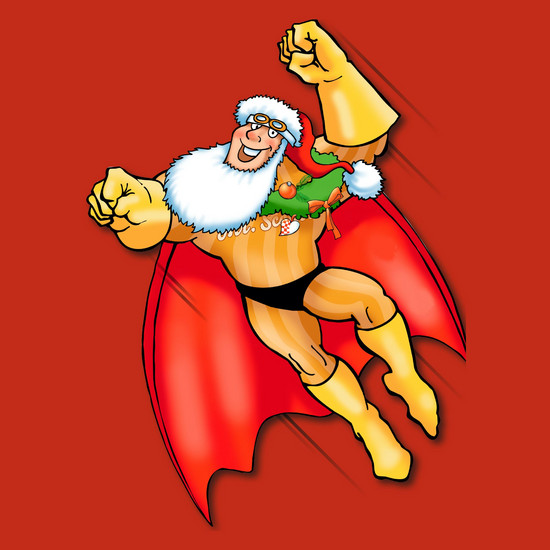 Mr Scandi verkleidet als Weihnachtsmann