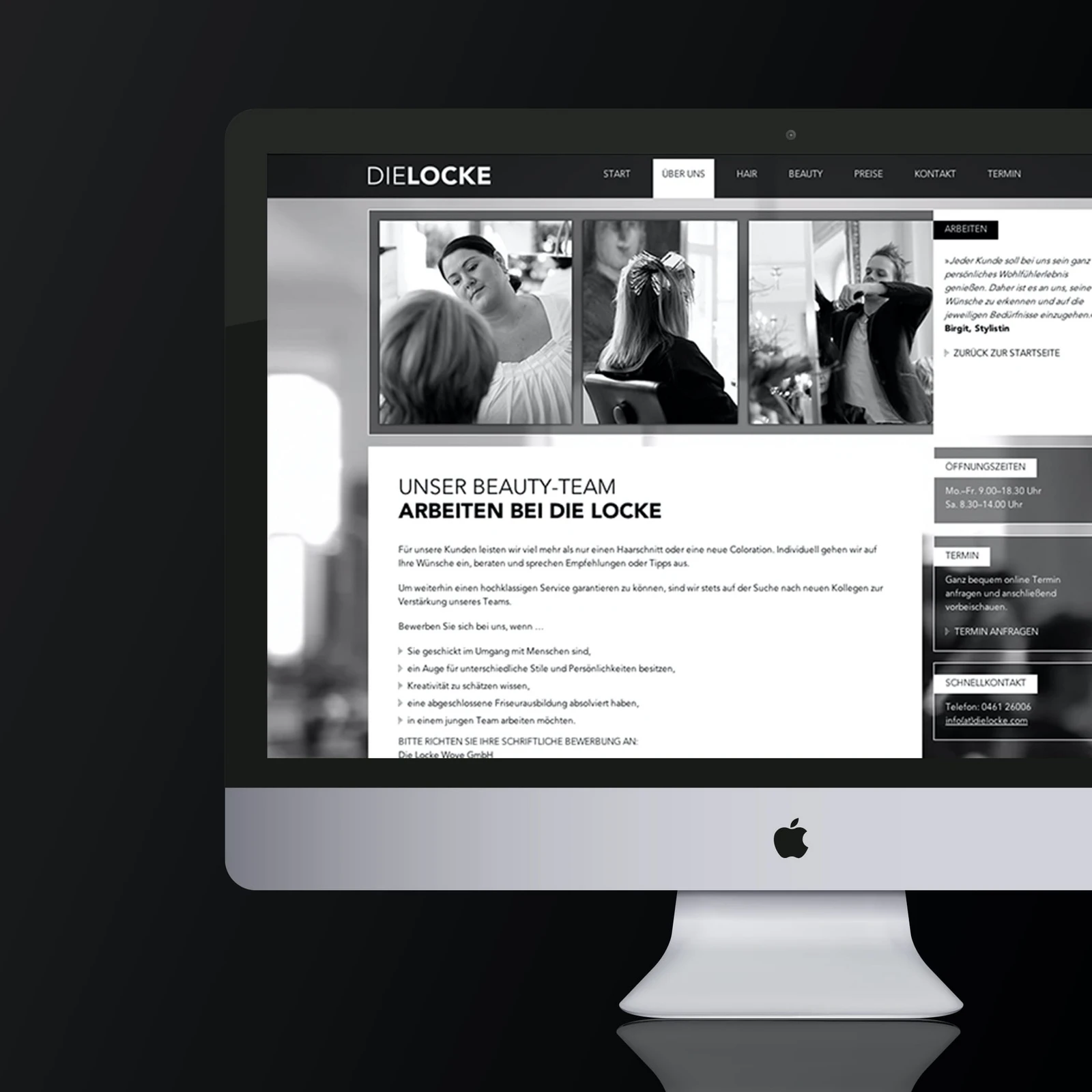 hochzwei_diel_teaser_03.jpg Mac-Bildschirm zeigt Website dielocke.com über das Team