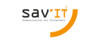 schwarz orangenes Savit Logo