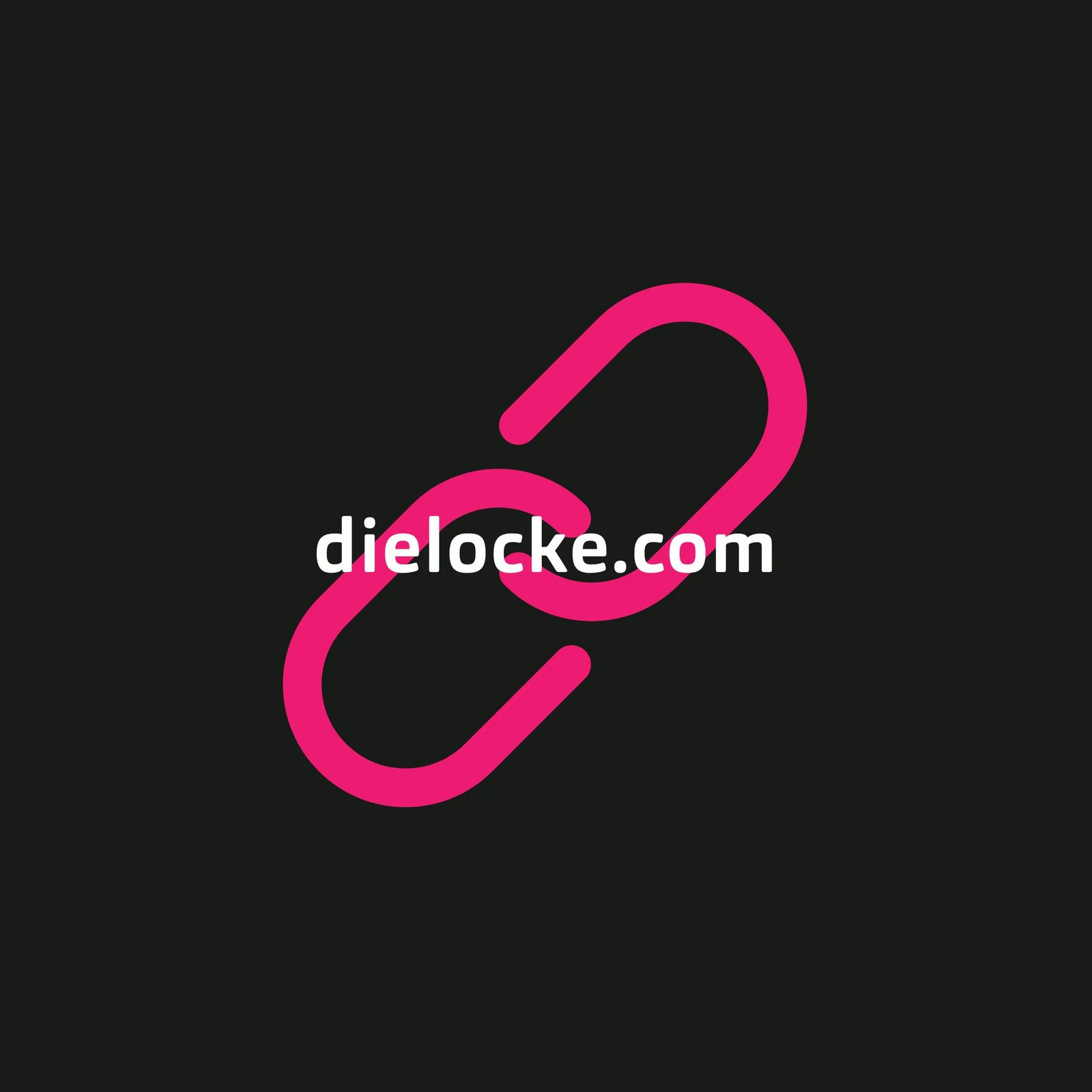 hochzwei_diel_teaser_08.jpg URL dielocke.com vor schwarzem Hintergrund und pinkem Kettensymbol