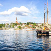 Hafen in Flensburg mit Blick nach St. Jürgen