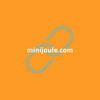 minijoule URL auf einem orangenem Hintergrund