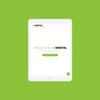 Weißes Tablet zeigt Website dd-dental.de vor grünem Hintergrund