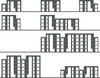 Grafische Darstellung von grauen Wohnblöcken als Rastermuster