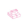Pinke Illustration einer Box und drei Briefumschlägen