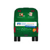 Grüner Bus mit VR Bank Sticker