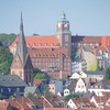 Dächer Flensburgs mit Blick aufs alte Gymnasium