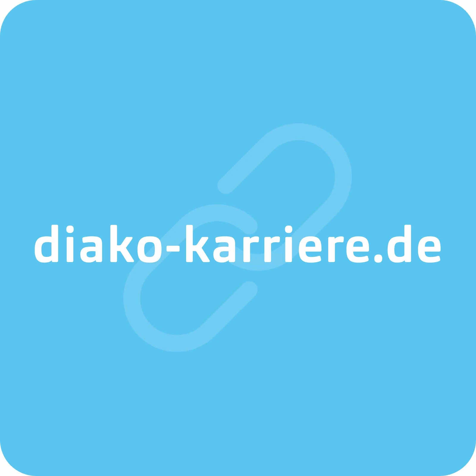 URL diako-karriere.de vor hellblauem Hintergrund