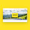 Homepage Unterseite von Efacts mit einem großen Headerbild von Windrädern
