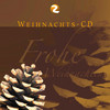 Tannenzapfen vor braunem Hintergrund mit Schrift Weihnachts-CD