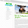 Screenshot der Website Backensholz.de zeigt eine Kuh