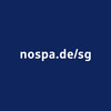 Nospa URL auf blauen Hintergrund