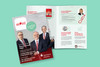 Der Moin Katalog der Sparkasse Holstein mit dem Vorstand auf dem Cover