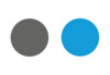 Zwei Farbpunkte in grau blau