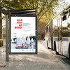 Nautikids Werbung an einer Bushaltestelle