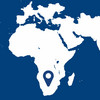 Weiße Landkarte mit Standort in Afrika
