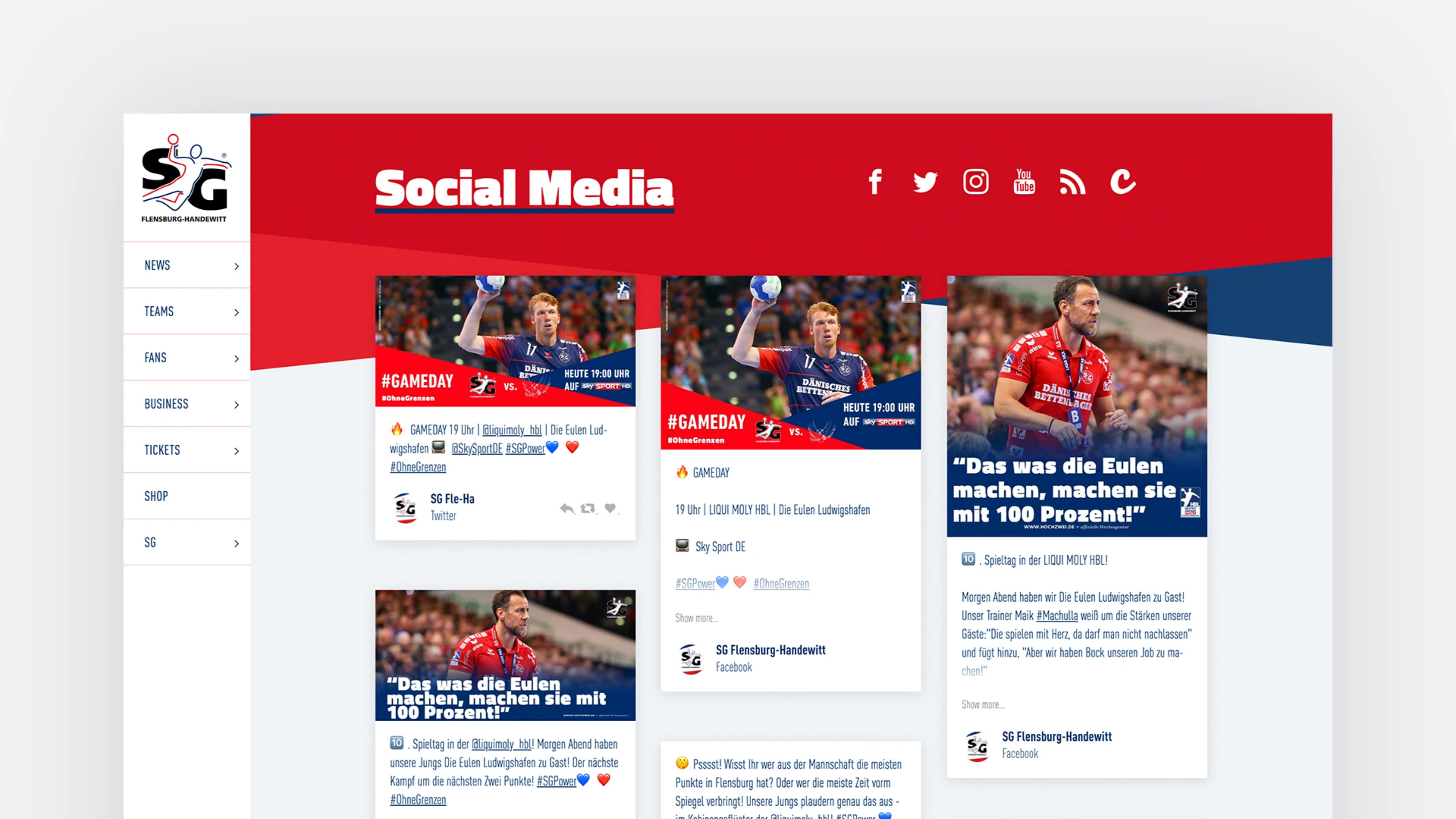 Social Media Seite der SG