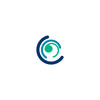 Logo mit Kreiselementen in blau und grün