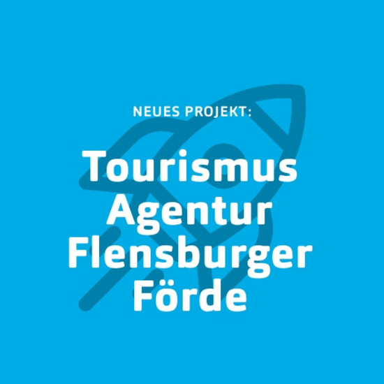 Blaue Kachel für Neukunde Tourismus Agentur Flensburger Förde