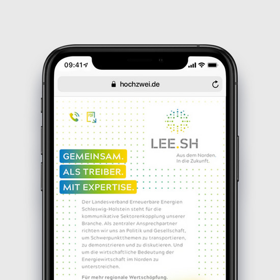 Mobiler Homepage Ausschnitt von Lee.sh