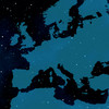 Schwarz blaue Europakarte
