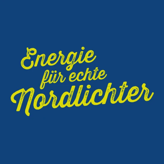 Blauer Hintergrund mit gelber Schrift