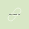Grüner Hintergrund, Kettensymbol und Schriftzug 4e-coach.de in Grau