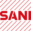 Rotes Sani Logo mit Streifen