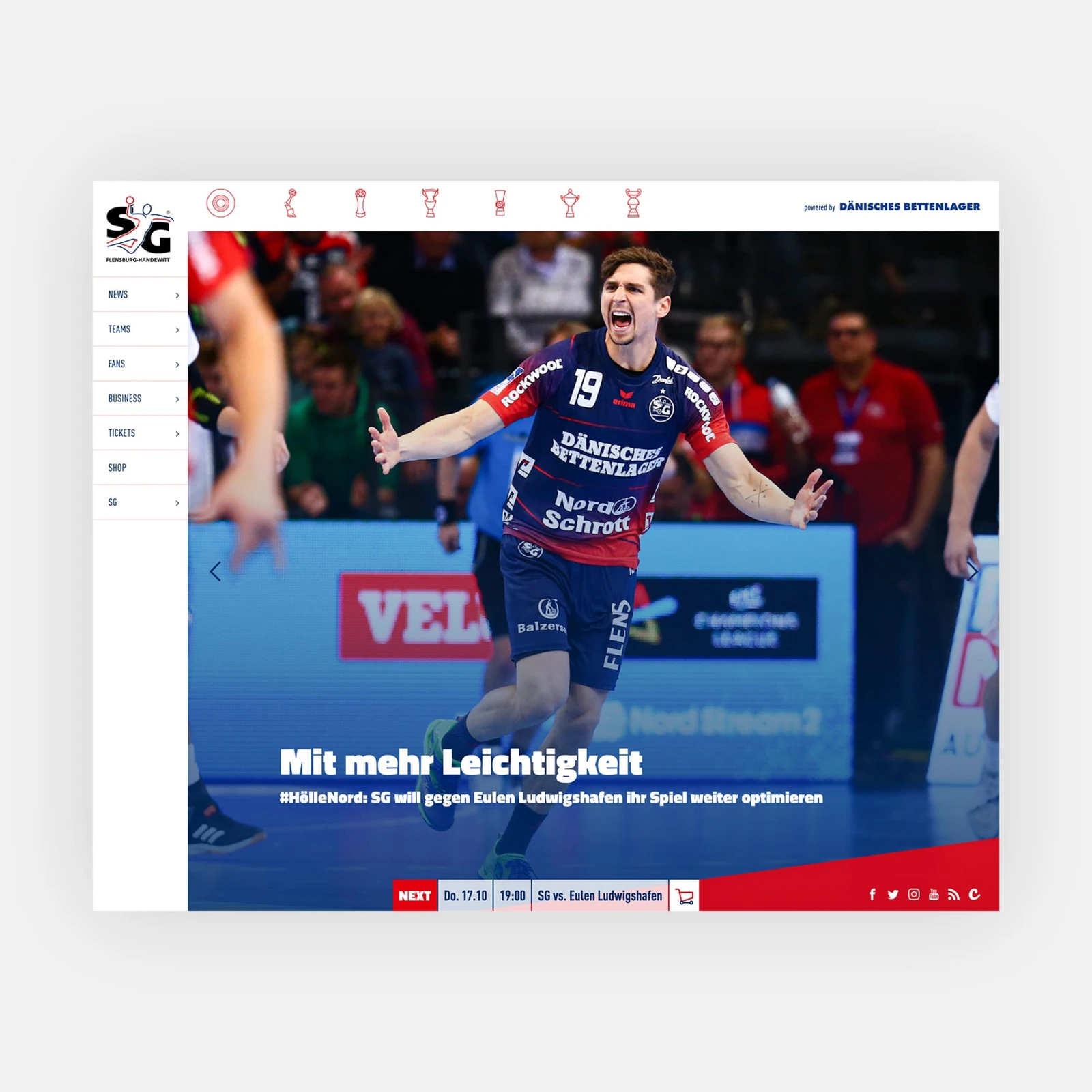 Sg Spieler jubelt nach Tor