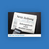 Anzeige mit Titelblatt der Gelnhäuser Neuen Zeitung mit Schlagzeile 