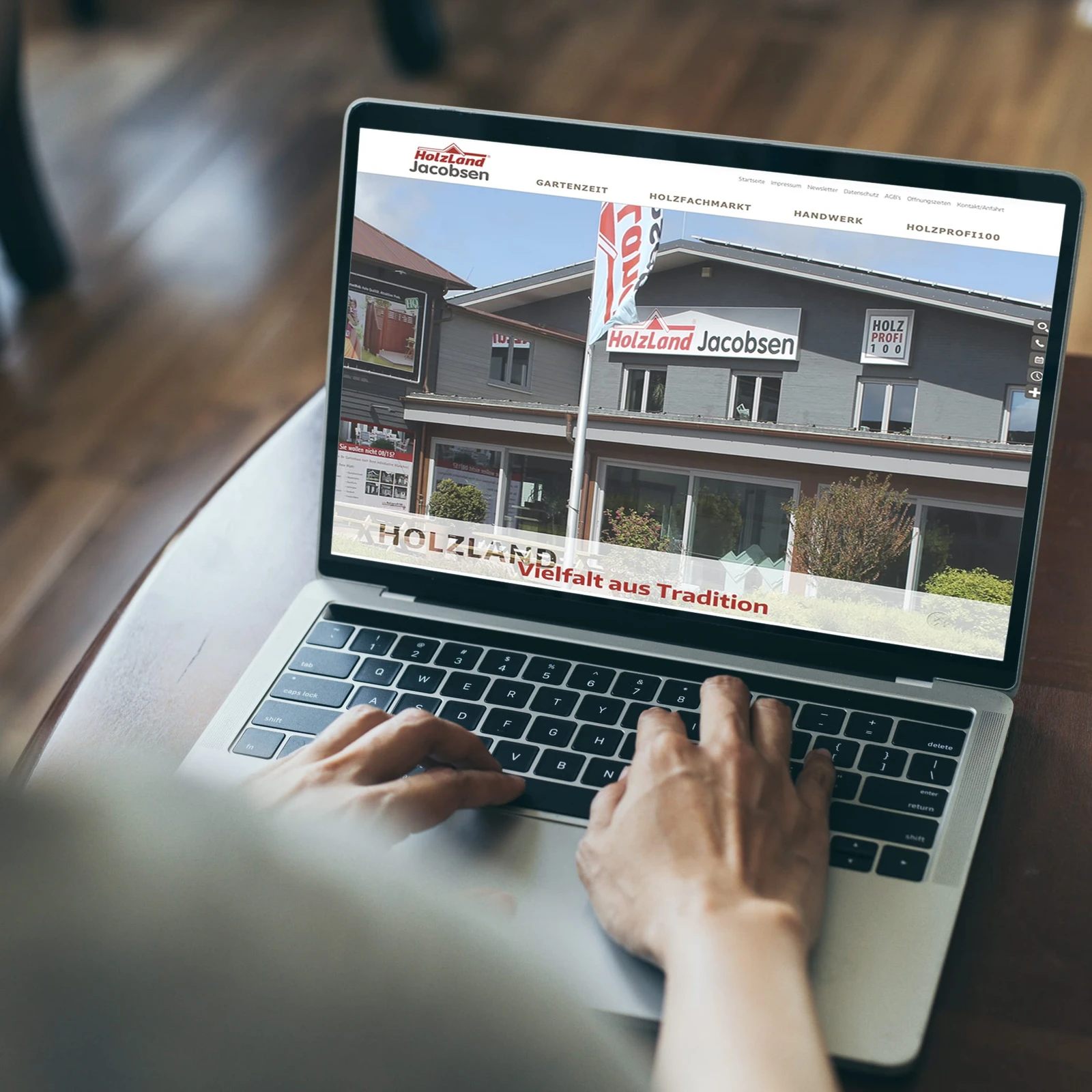 Website von Holzland Jacobsen