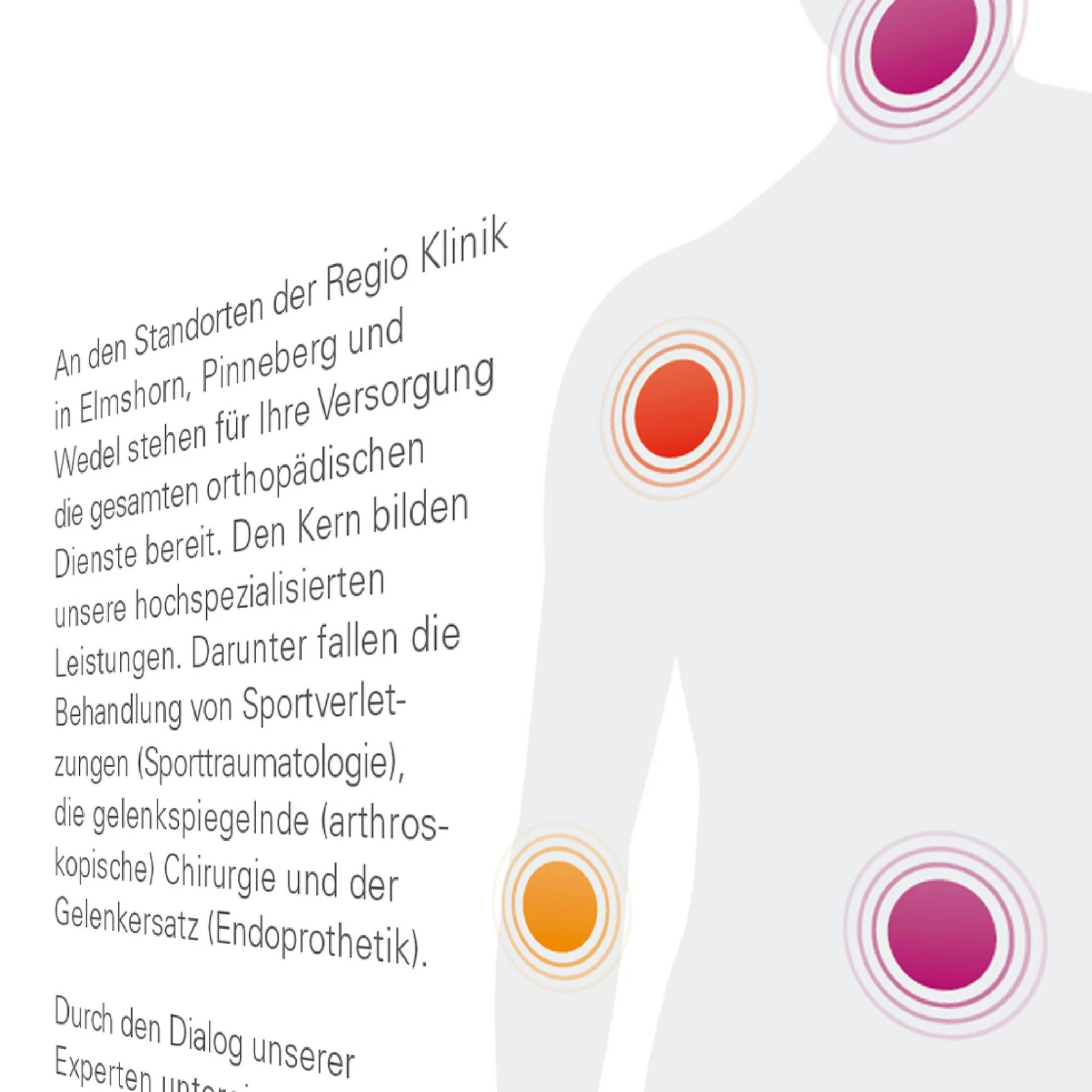 Körper Silhuette mit bunten Punkten