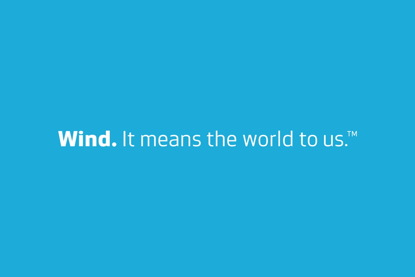 Vestas Zitat auf blauem Hintergrund