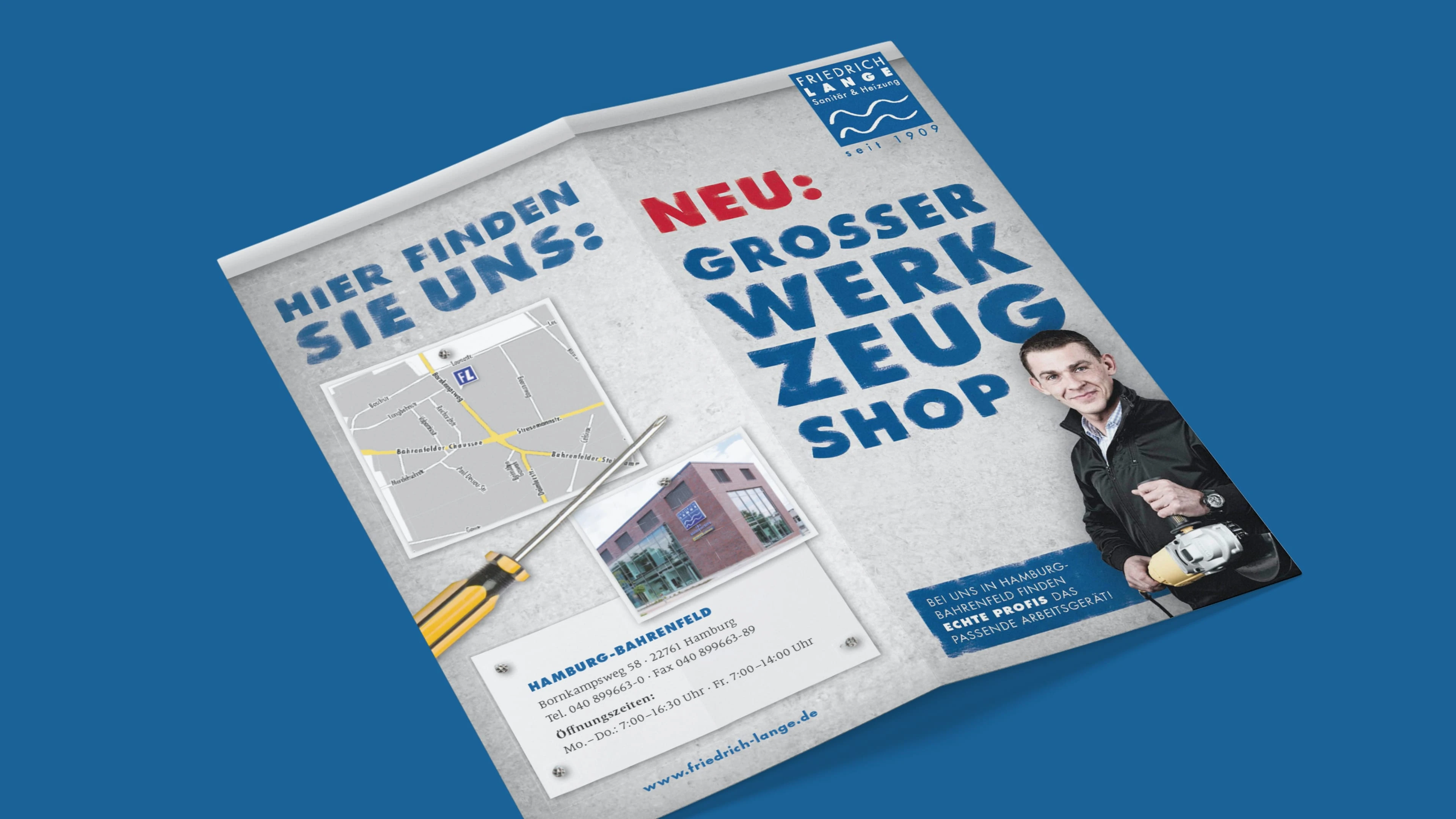 Vorderseite von dem Friedrich Lange Flyer