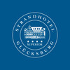 Blaues Logo von Strandhotel Glücksburg