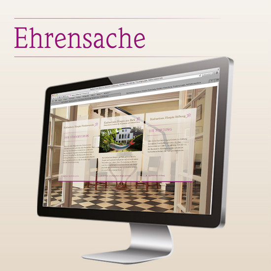 Homepage Startseite des Katharinen Hospiz in Desktop Version